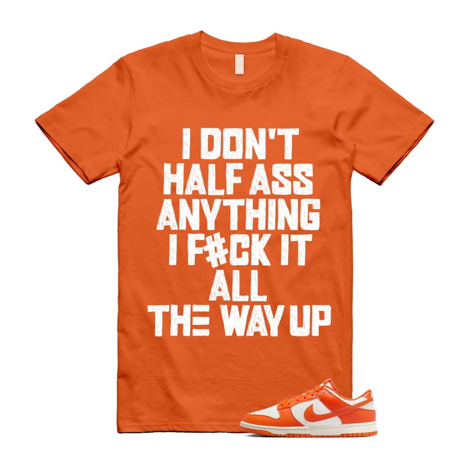 Dunk Syracuse Safety Orange White Pale Ivory T Shirt Match HALF HF5441-106 T-Shirt, Sneaker Match Tee