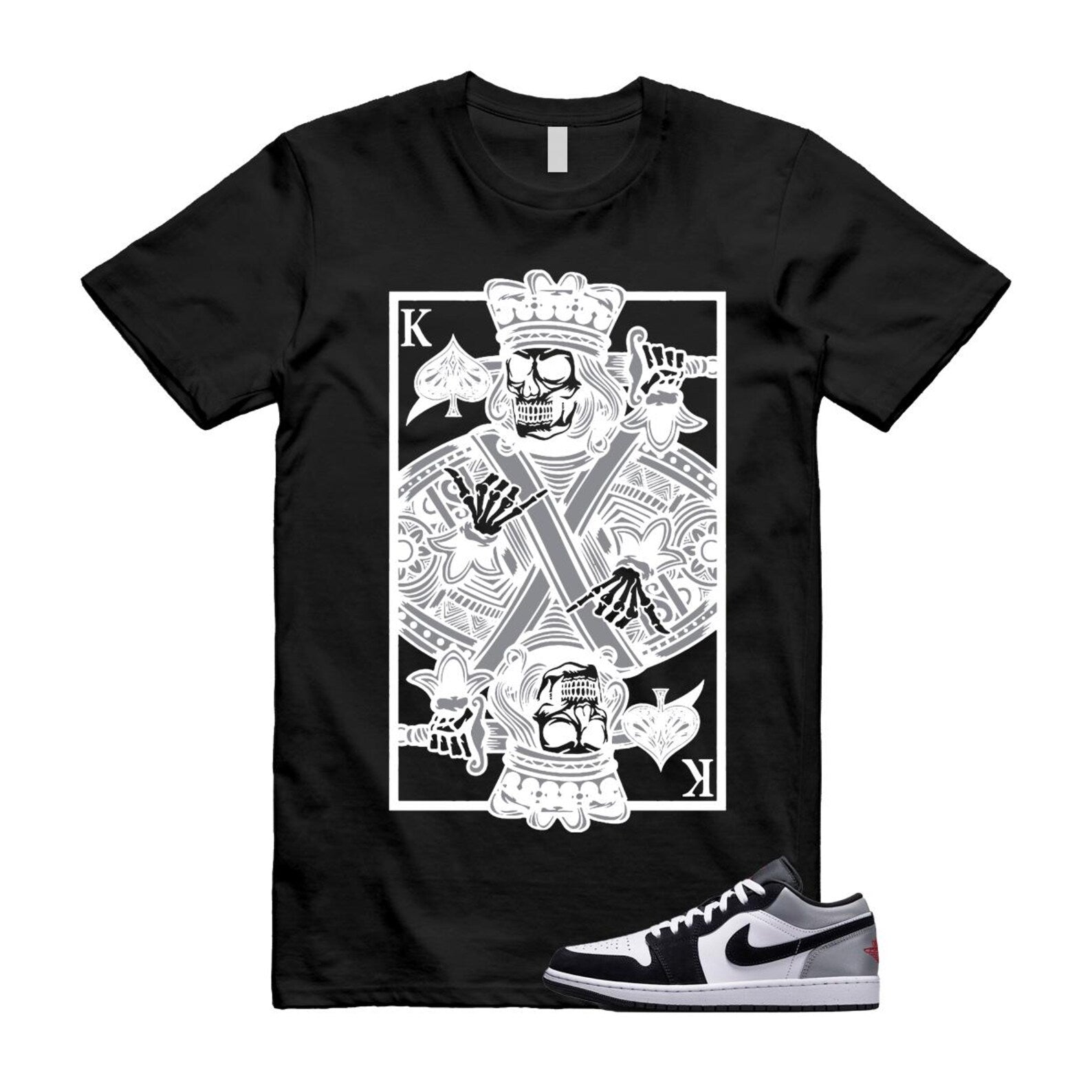 1 Black Matte Silver White Fire Red T Shirt Match KC HF3148-106 T-Shirt, Sneaker Match Tee