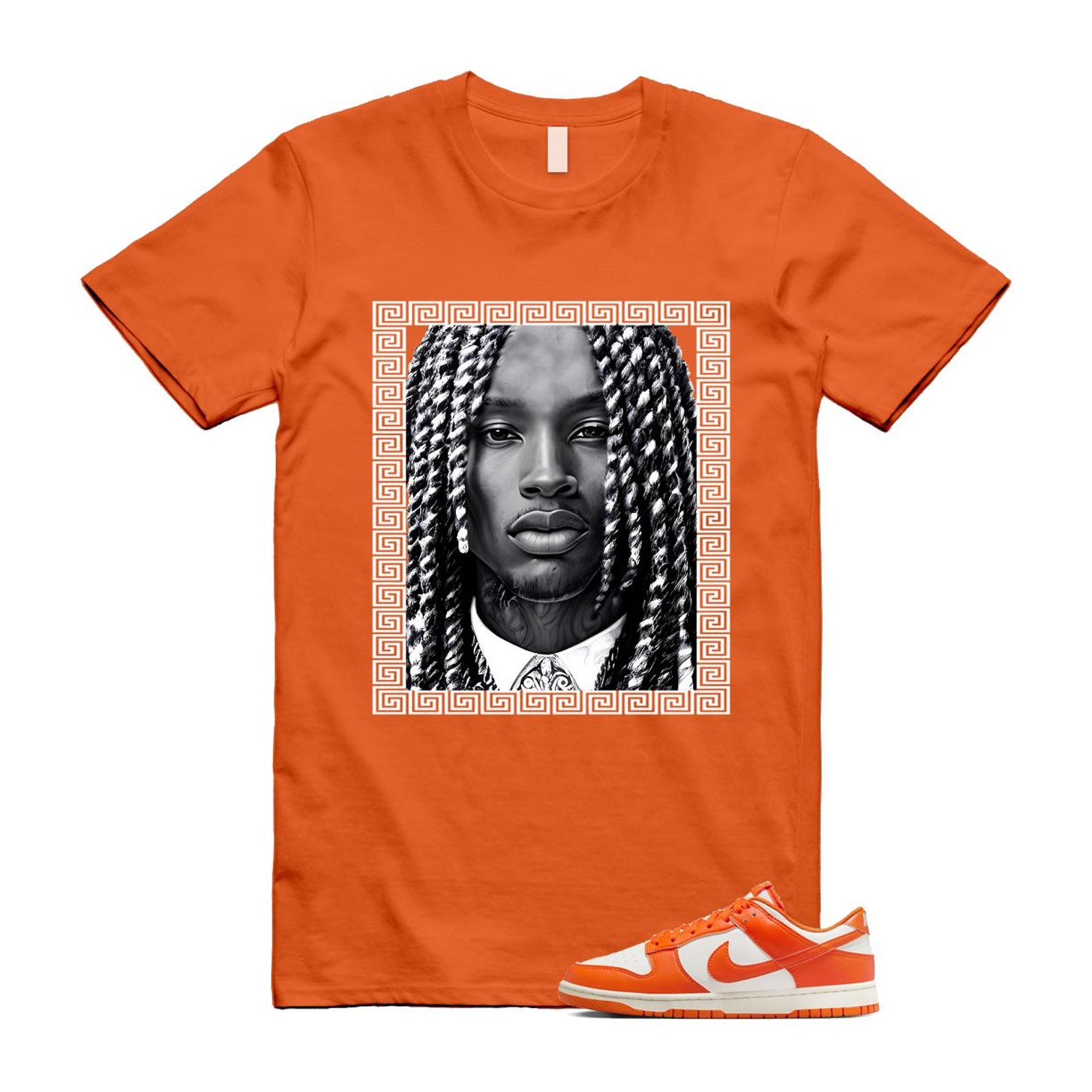 Dunk Syracuse Safety Orange White Pale Ivory T Shirt Match VON HF5441-106 T-Shirt, Sneaker Match Tee