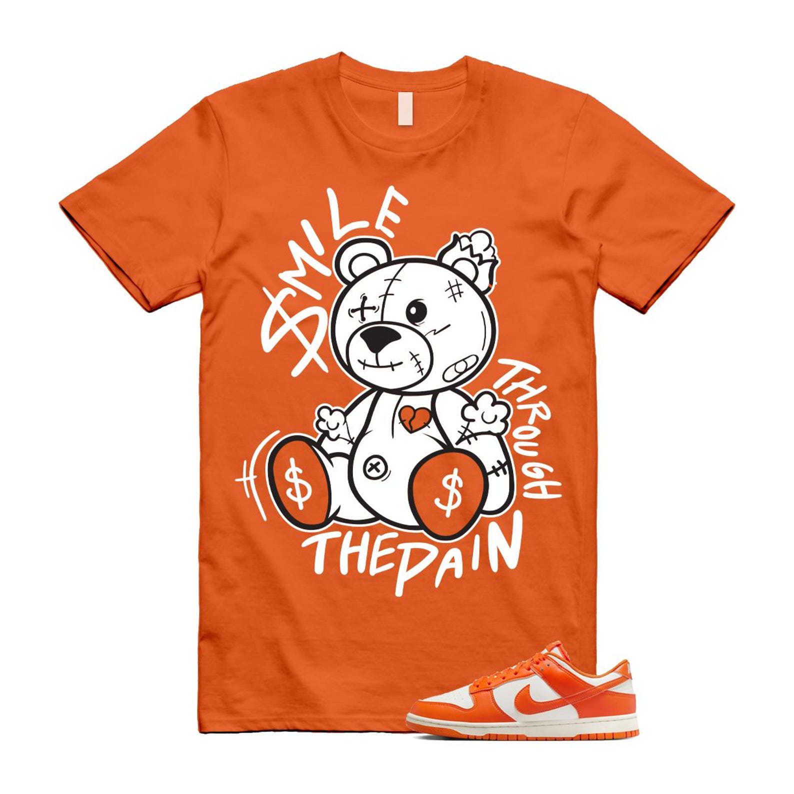 Dunk Syracuse Safety Orange White Pale Ivory T Shirt Match SM2 HF5441-106 T-Shirt, Sneaker Match Tee