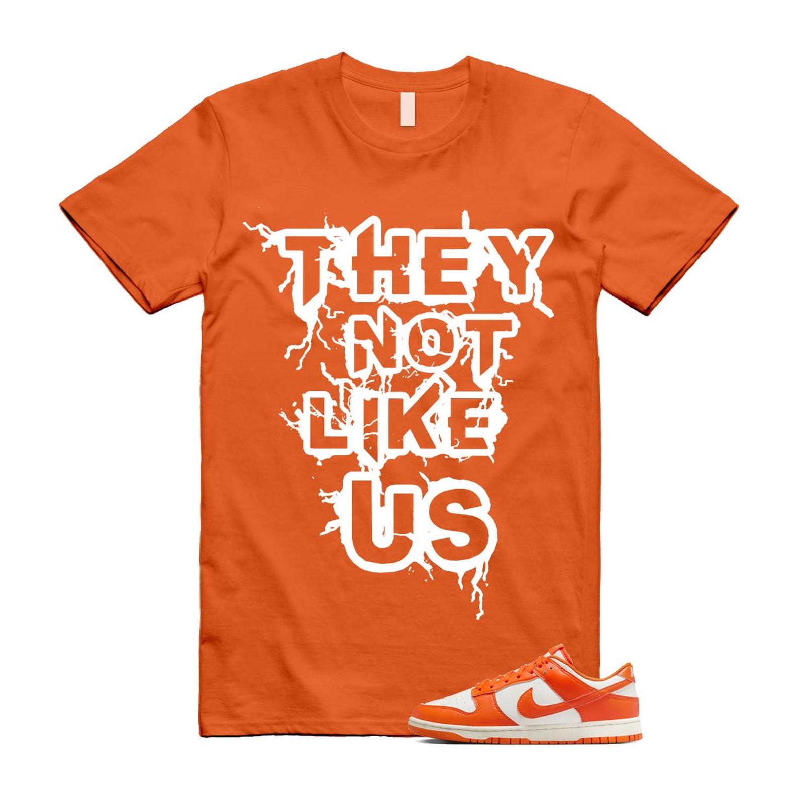 Dunk Syracuse Safety Orange White Pale Ivory T Shirt Match US HF5441-106 T-Shirt, Sneaker Match Tee