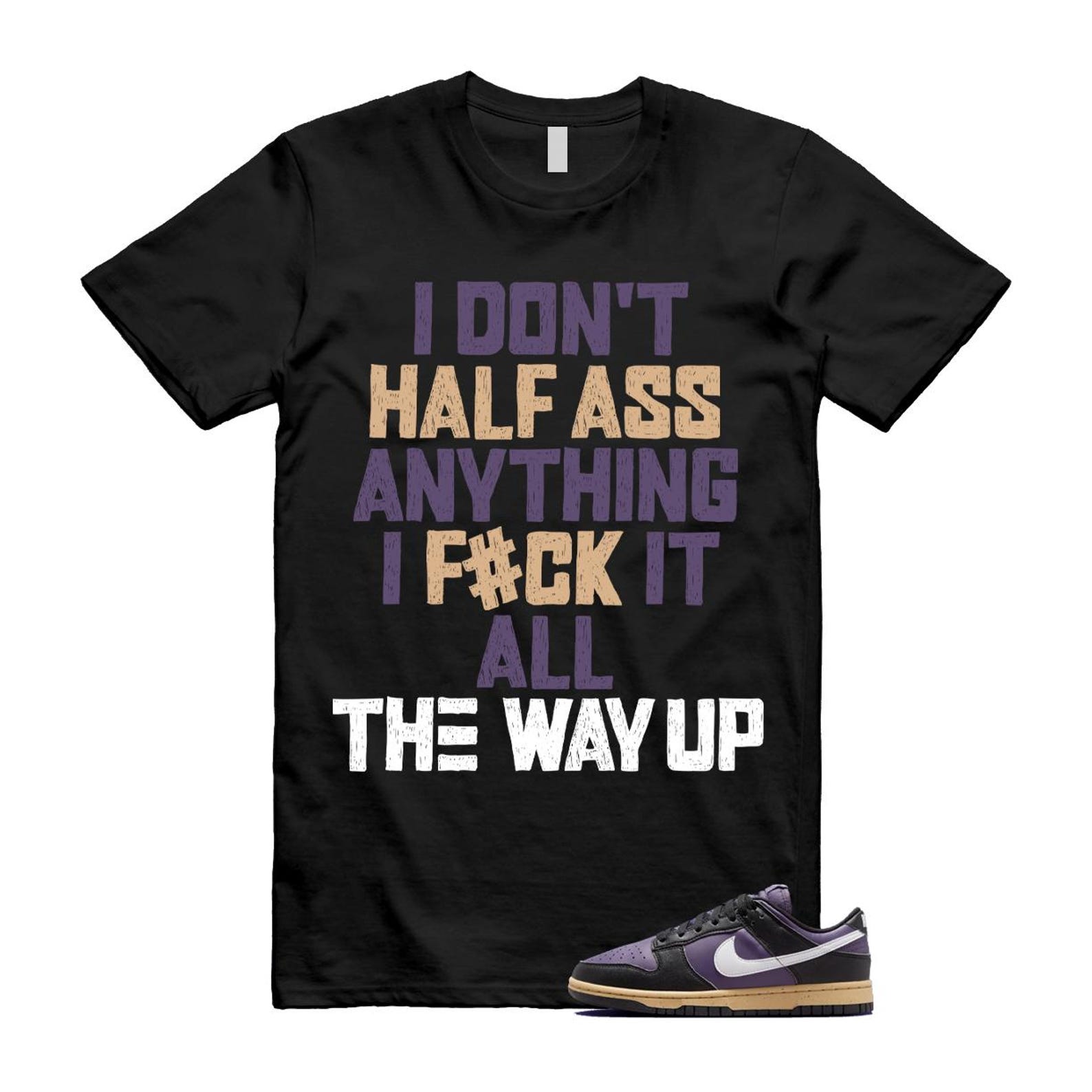 Dunk Dark Raisin Black White Sesame Next Nature T Shirt Match HALF DD1873-500 T-Shirt, Sneaker Match Tee