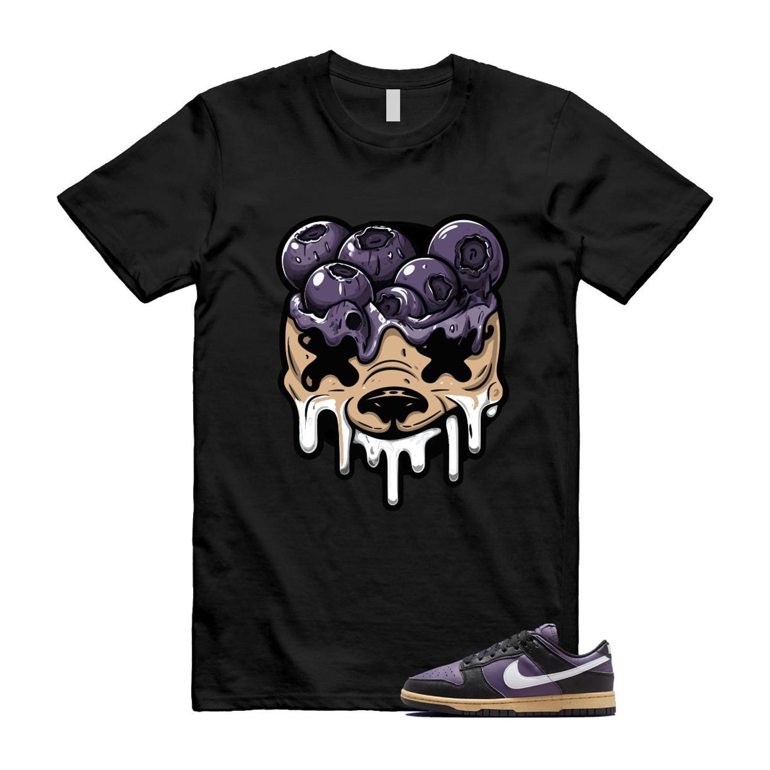 Dunk Dark Raisin Black White Sesame Next Nature T Shirt Match DBEAR DD1873-500 T-Shirt, Sneaker Match Tee