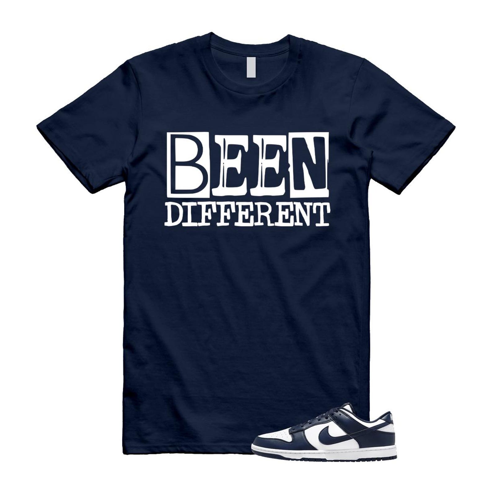 Dunk Midnight Navy White Low T Shirt Match BEEN HF5441-107 T-Shirt, Sneaker Match Tee