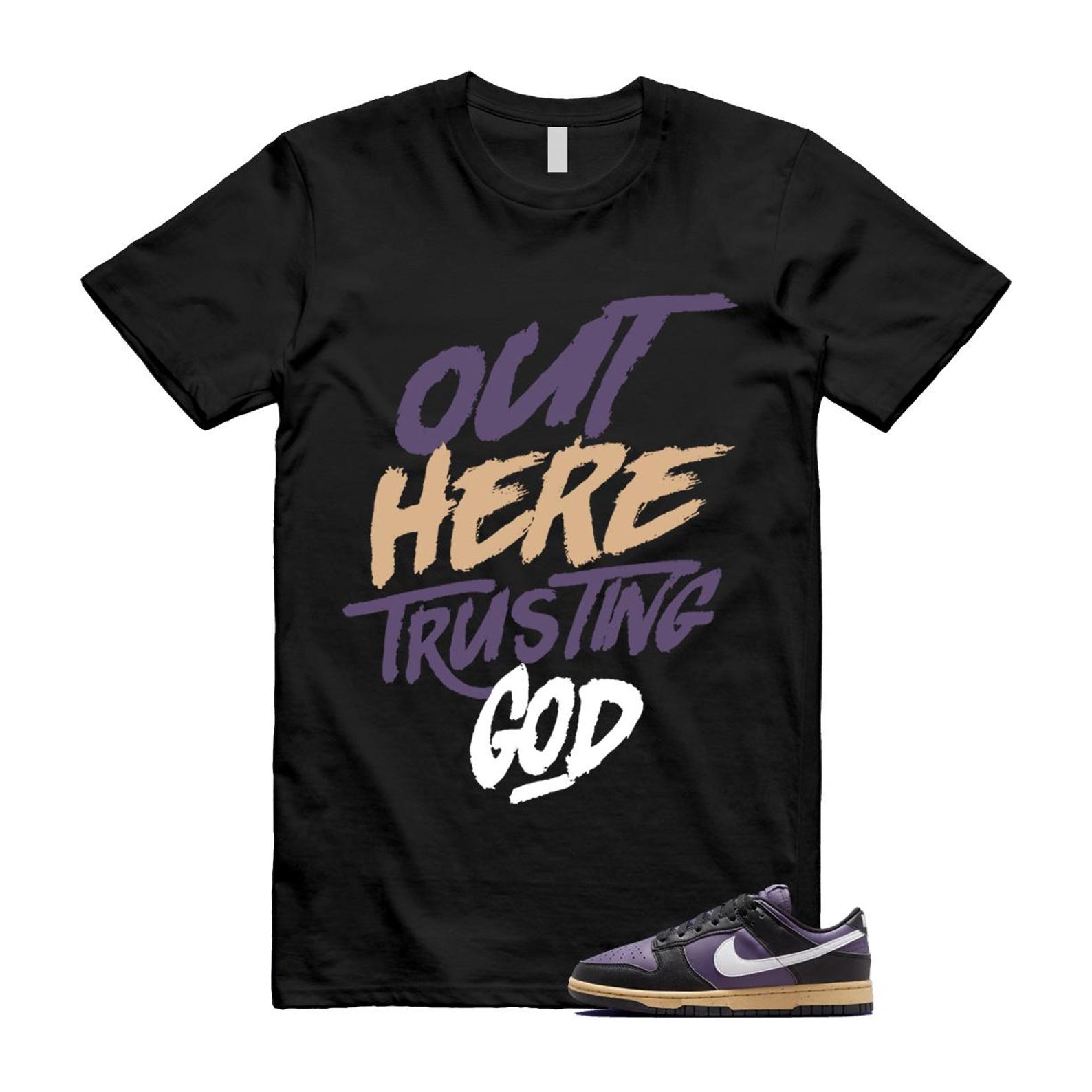 Dunk Dark Raisin Black White Sesame Next Nature T Shirt Match TG DD1873-500 T-Shirt, Sneaker Match Tee