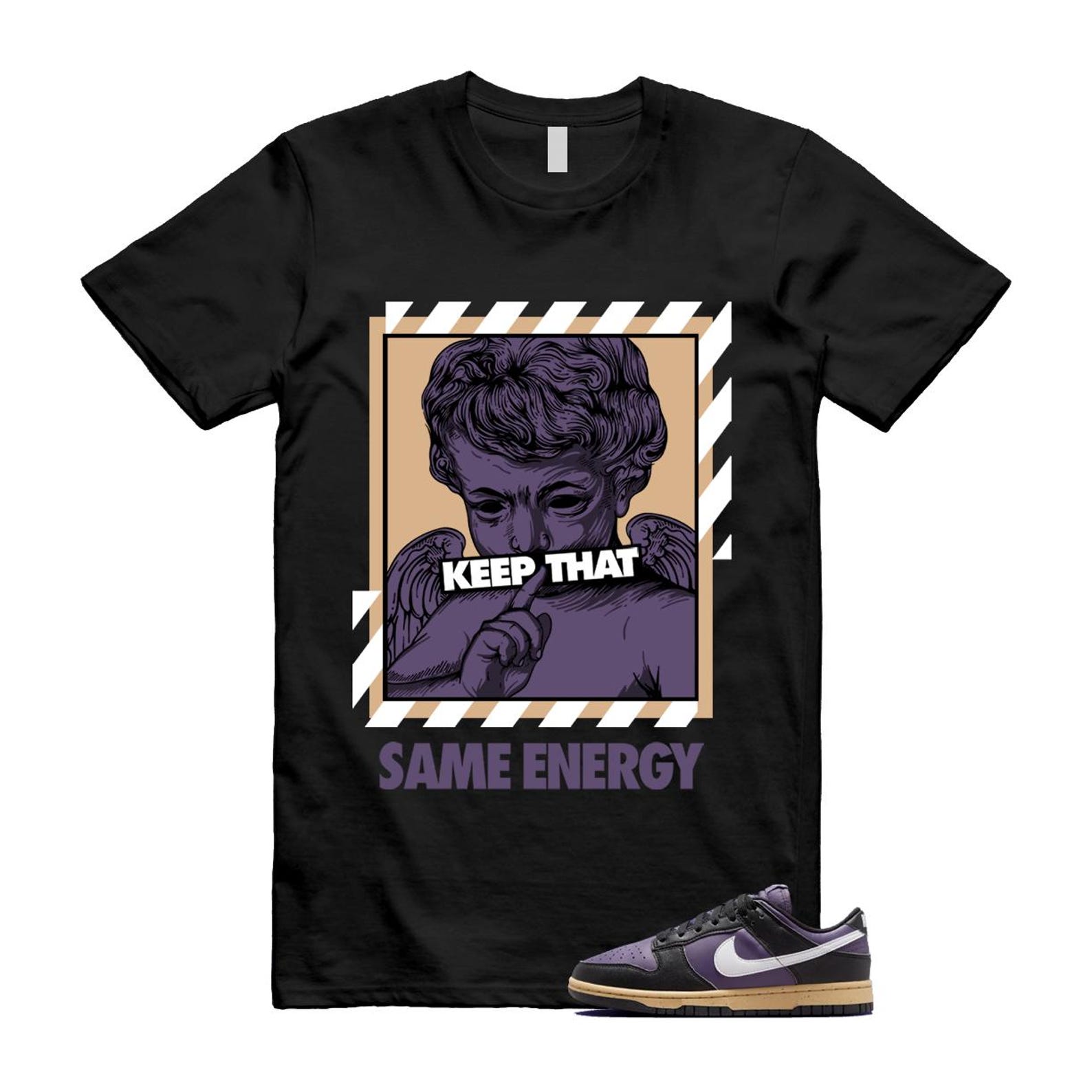 Dunk Dark Raisin Black White Sesame Next Nature T Shirt Match ENERGY DD1873-500 T-Shirt, Sneaker Match Tee