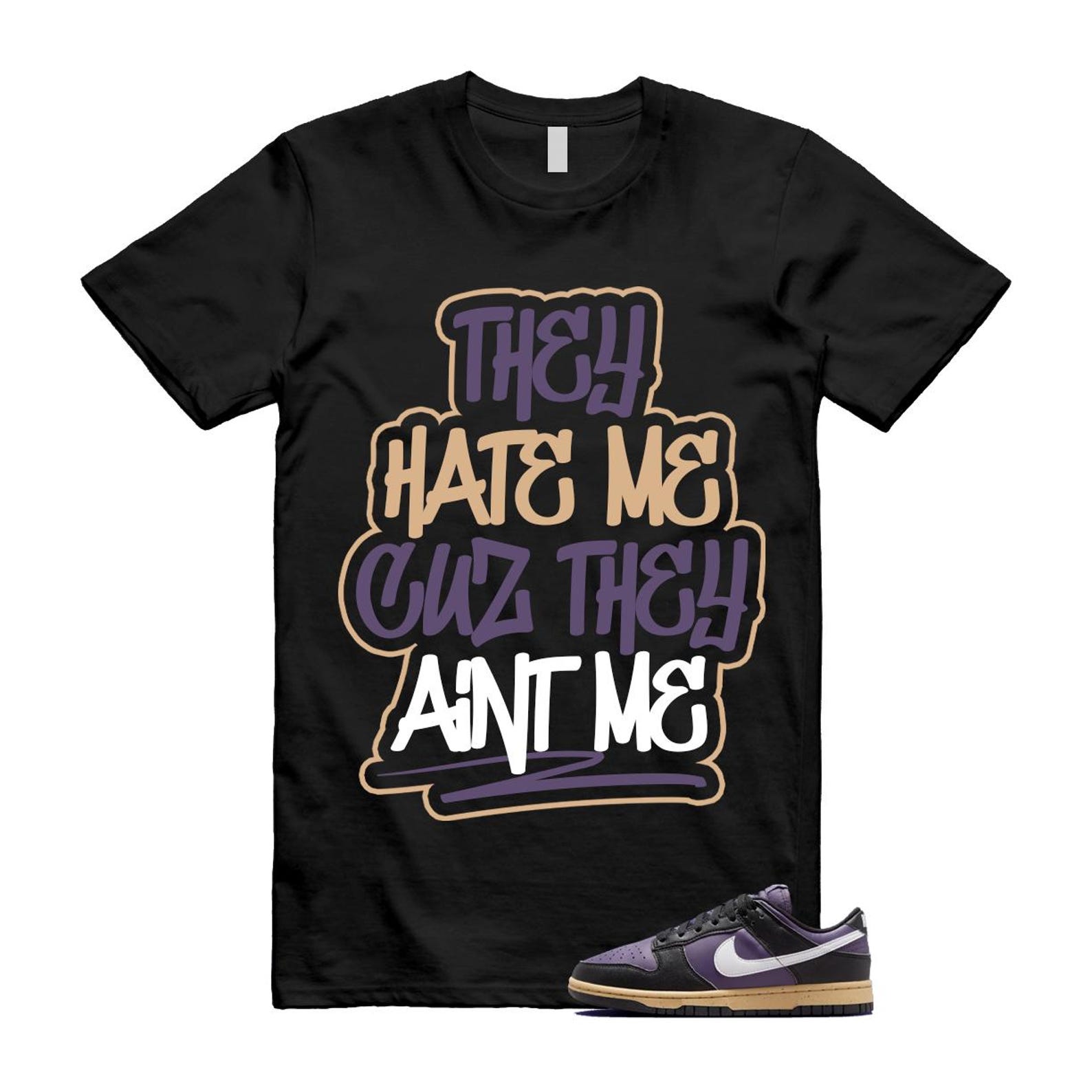 Dunk Dark Raisin Black White Sesame Next Nature T Shirt Match AINT DD1873-500 T-Shirt, Sneaker Match Tee