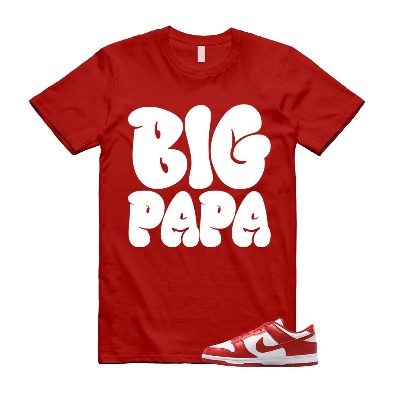Dunk St Johns University Red White 2025 T Shirt Match PAPA CU1727-100 T-Shirt, Sneaker Match Tee
