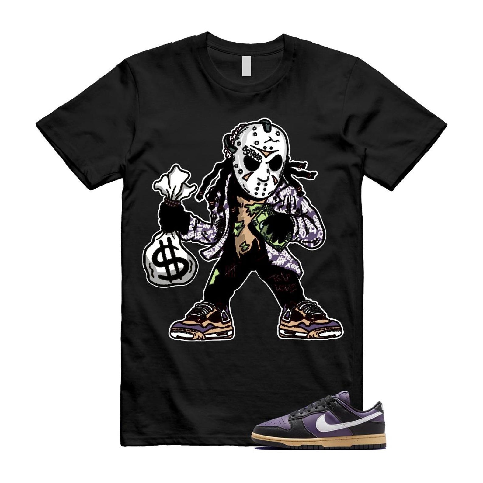 Dunk Dark Raisin Black White Sesame Next Nature T Shirt Match JASON DD1873-500 T-Shirt, Sneaker Match Tee
