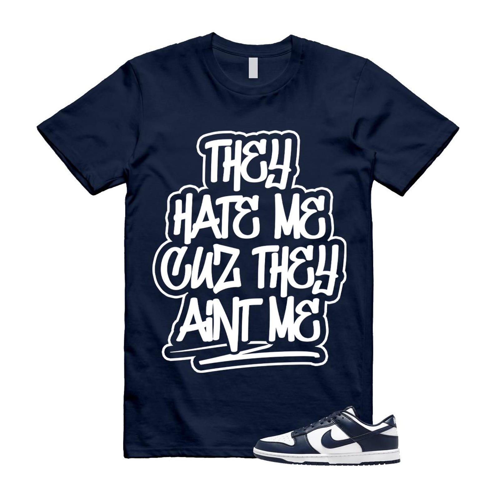 Dunk Midnight Navy White Low T Shirt Match AINT HF5441-107 T-Shirt, Sneaker Match Tee