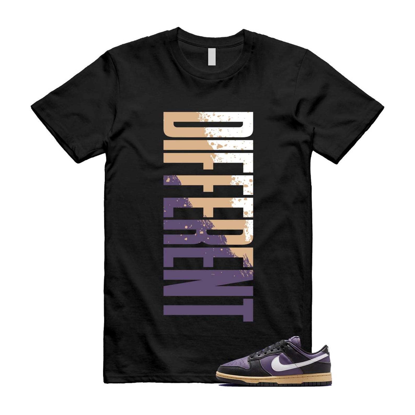 Dunk Dark Raisin Black White Sesame Next Nature T Shirt Match DFRNT DD1873-500 T-Shirt, Sneaker Match Tee