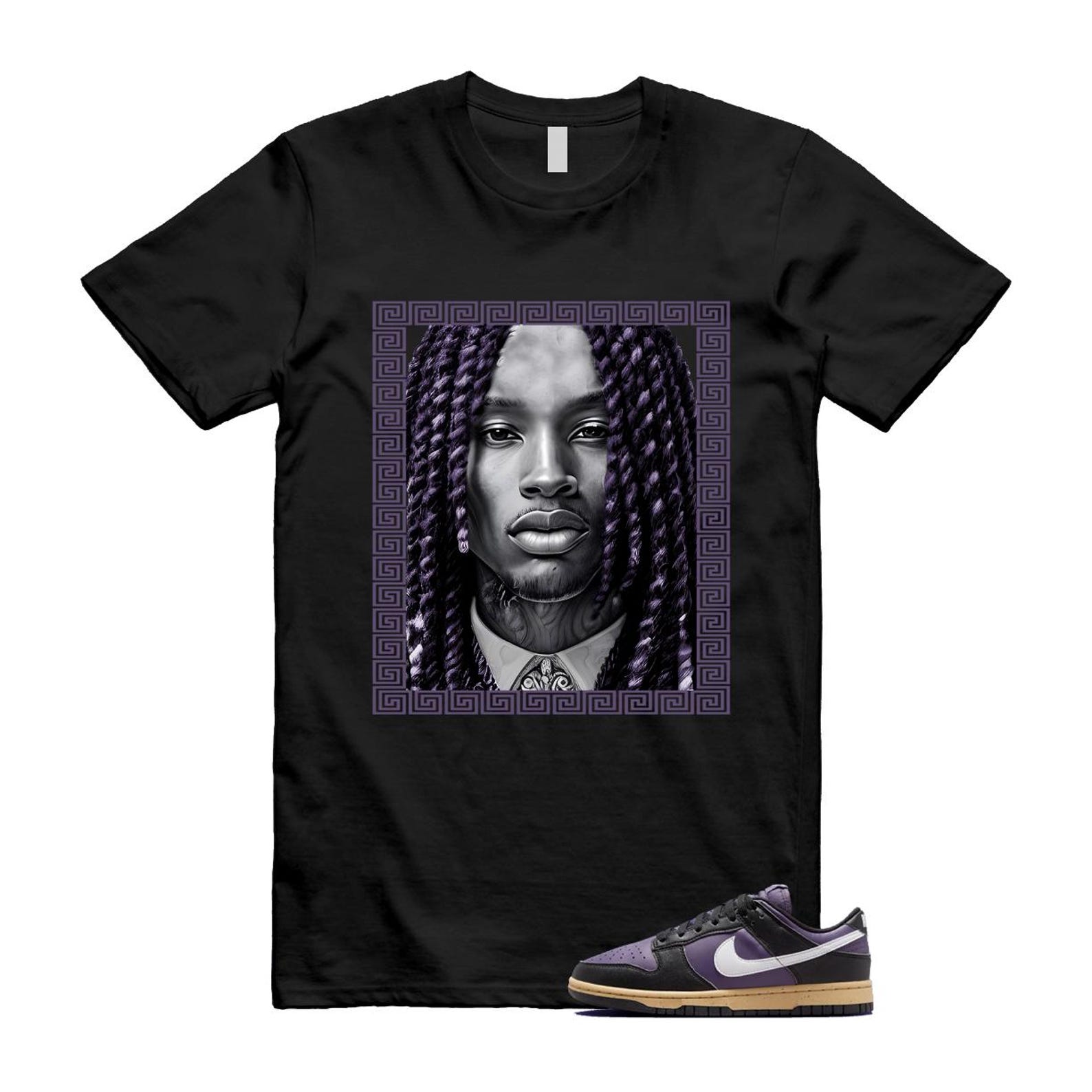 Dunk Dark Raisin Black White Sesame Next Nature T Shirt Match VON DD1873-500 T-Shirt, Sneaker Match Tee