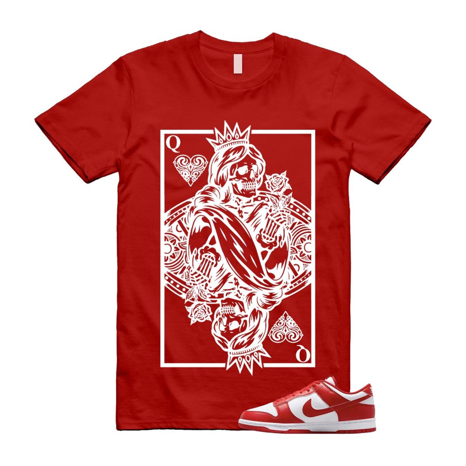 Dunk St Johns University Red White 2025 T Shirt Match QC CU1727-100 T-Shirt, Sneaker Match Tee