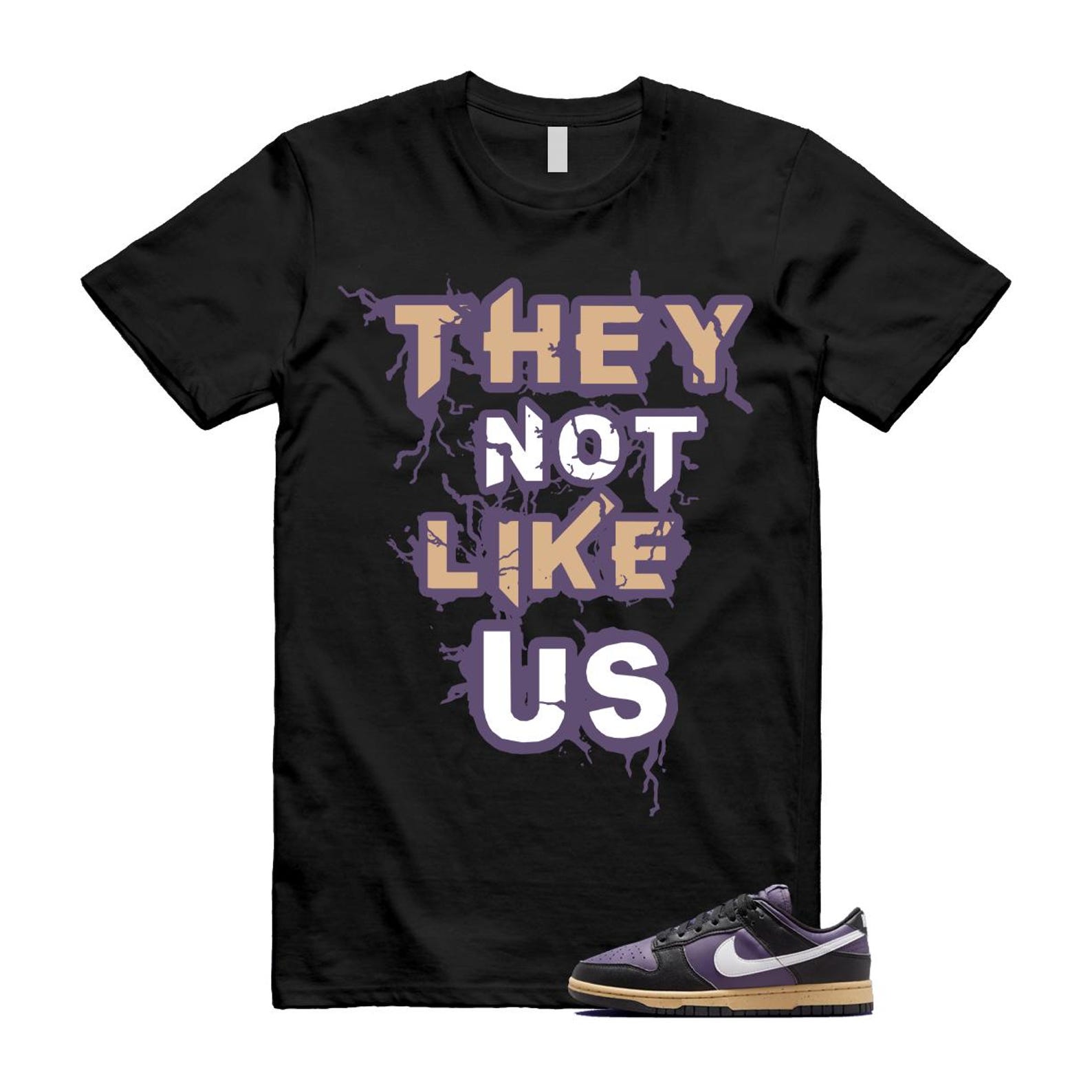 Dunk Dark Raisin Black White Sesame Next Nature T Shirt Match US DD1873-500 T-Shirt, Sneaker Match Tee