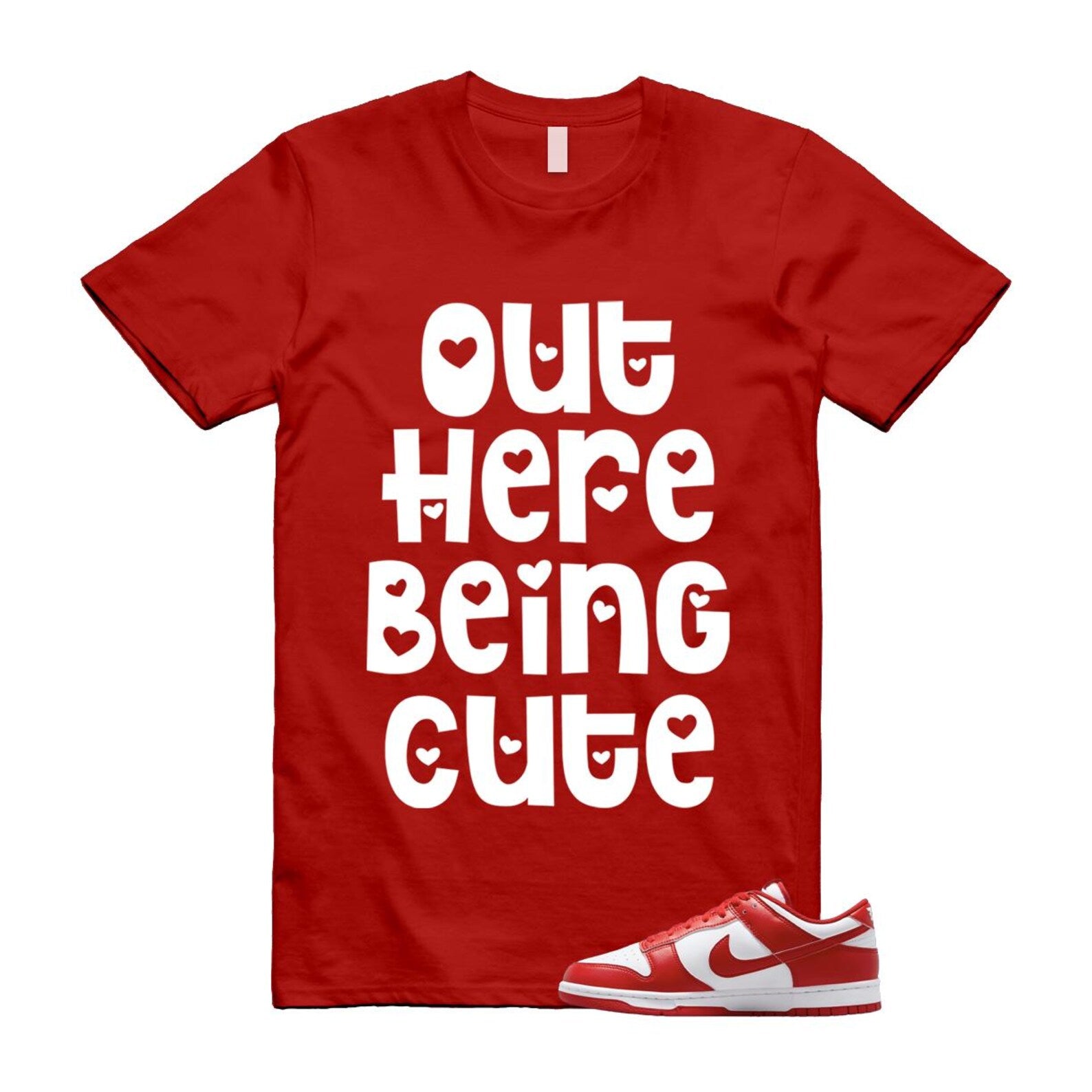 Dunk St Johns University Red White 2025 T Shirt Match OHBC CU1727-100 T-Shirt, Sneaker Match Tee