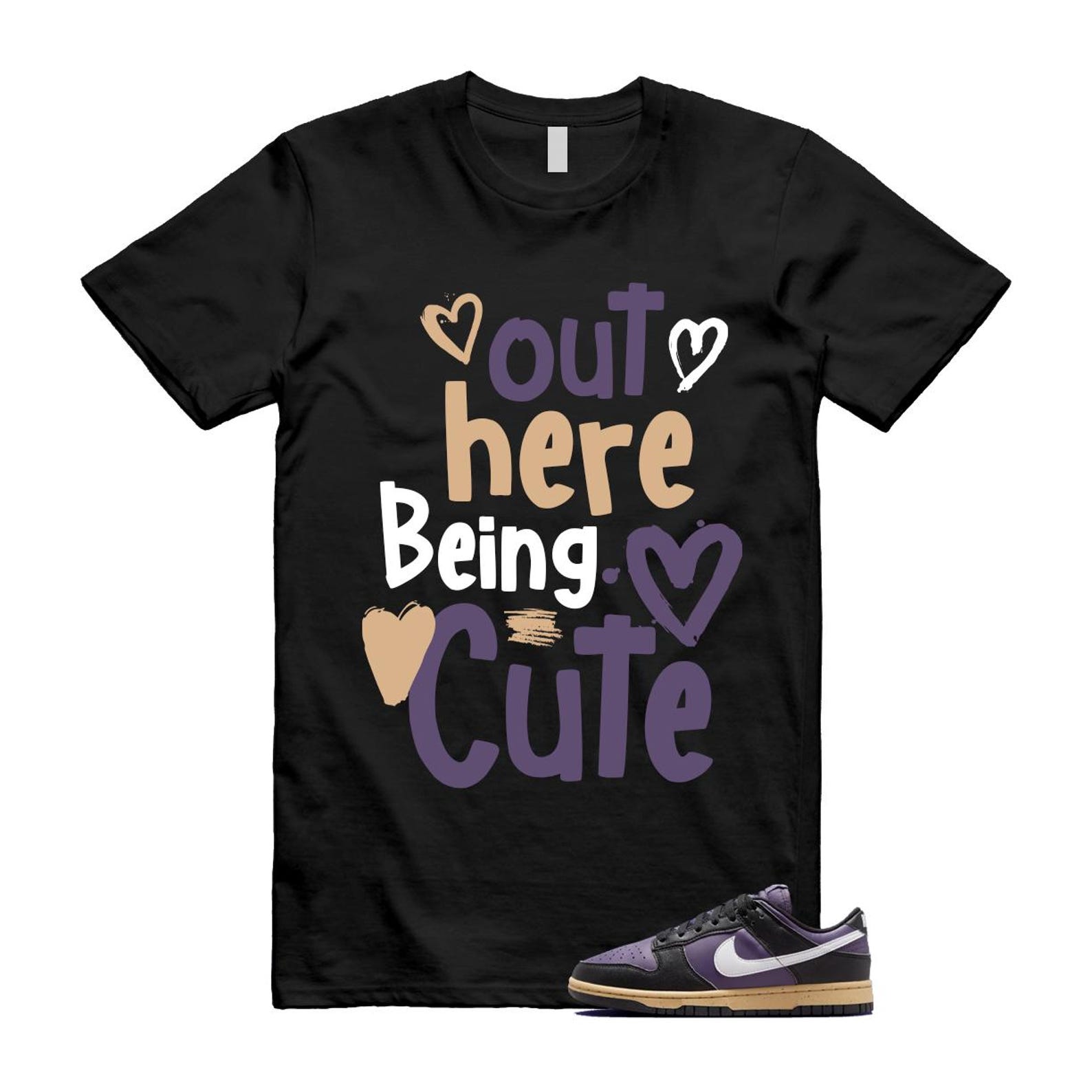 Dunk Dark Raisin Black White Sesame Next Nature T Shirt Match C2 DD1873-500 T-Shirt, Sneaker Match Tee