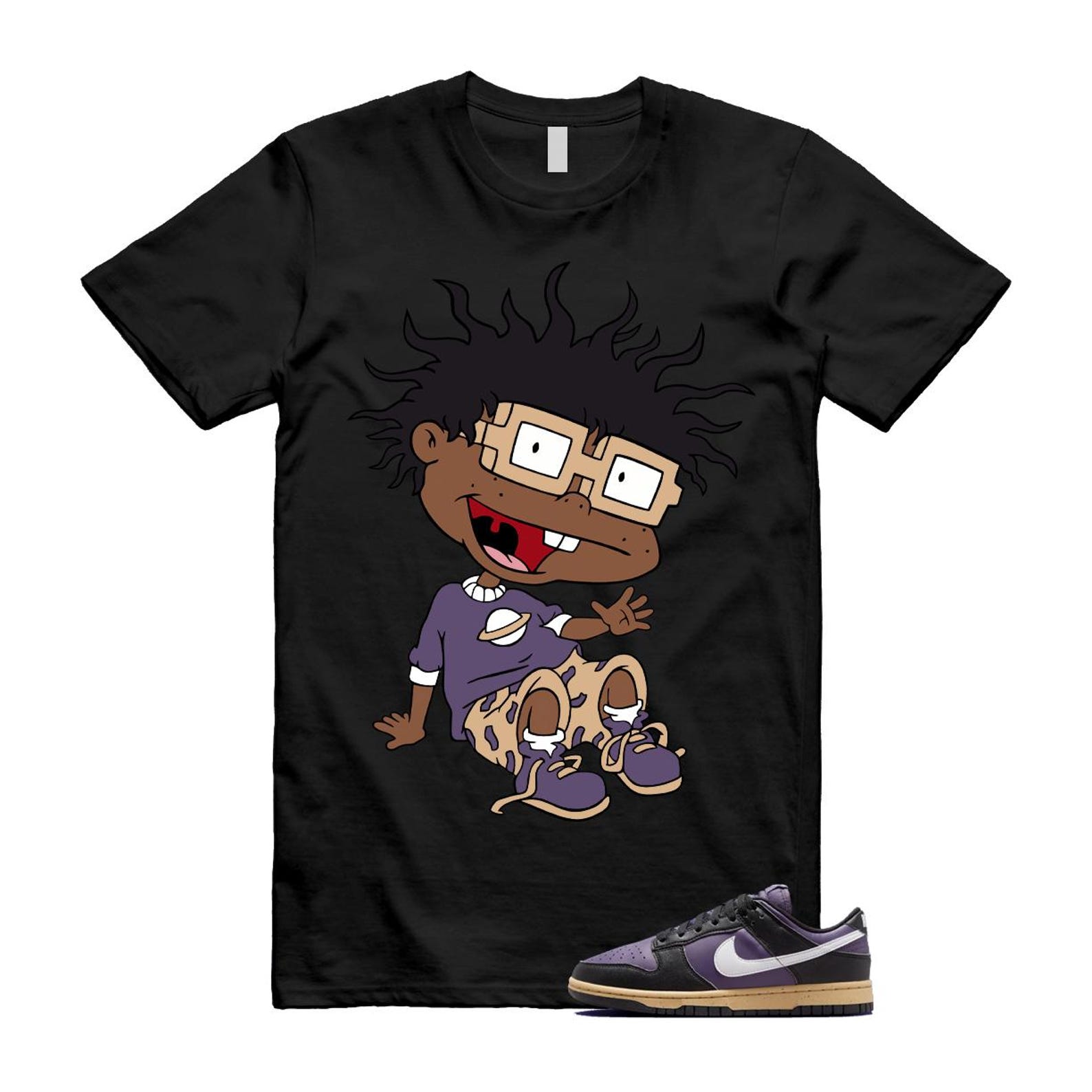 Dunk Dark Raisin Black White Sesame Next Nature T Shirt Match FINSTER DD1873-500 T-Shirt, Sneaker Match Tee