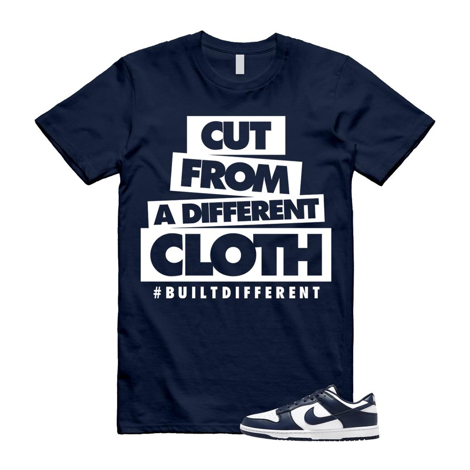 Dunk Midnight Navy White Low T Shirt Match CLOTH HF5441-107 T-Shirt, Sneaker Match Tee