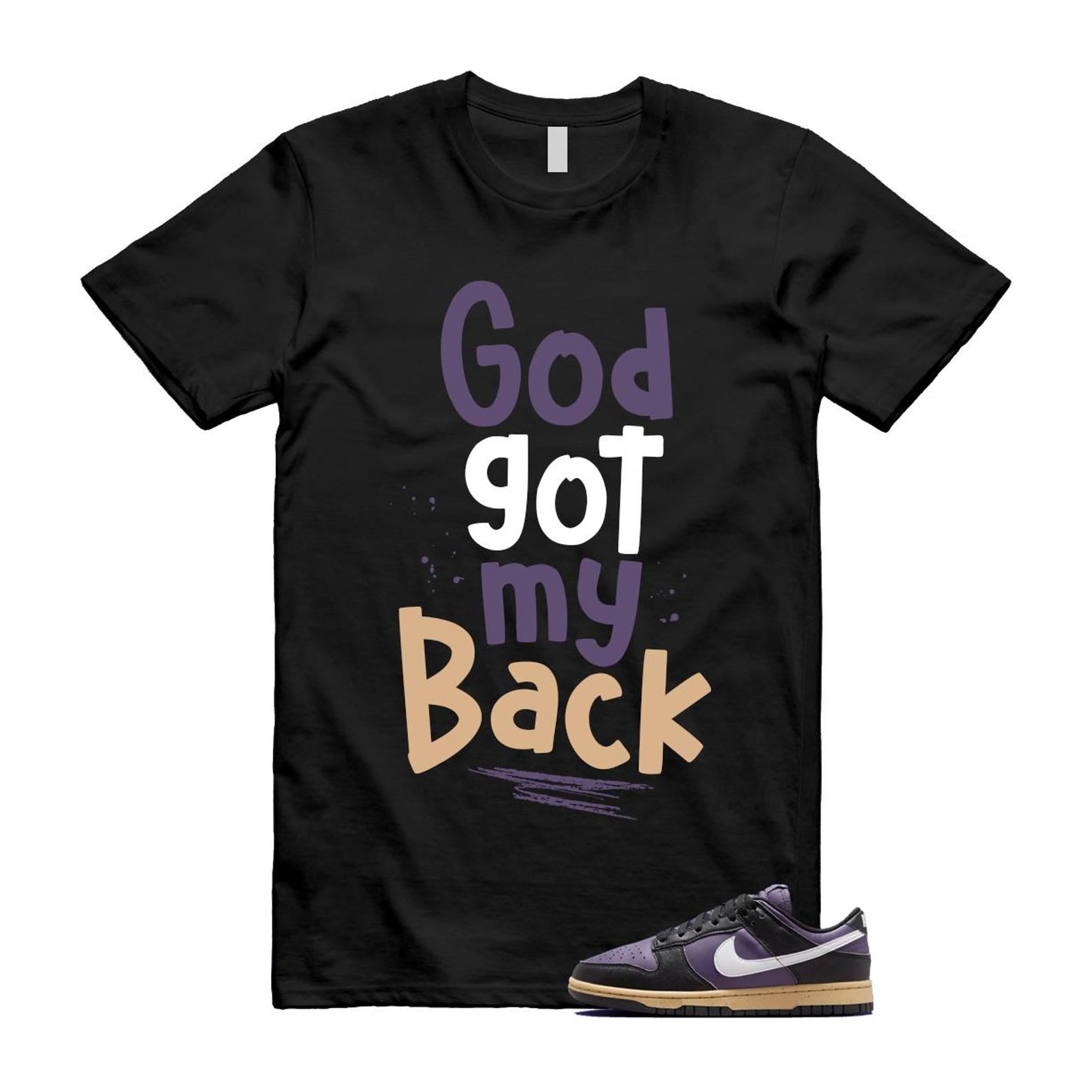 Dunk Dark Raisin Black White Sesame Next Nature T Shirt Match GOD DD1873-500 T-Shirt, Sneaker Match Tee
