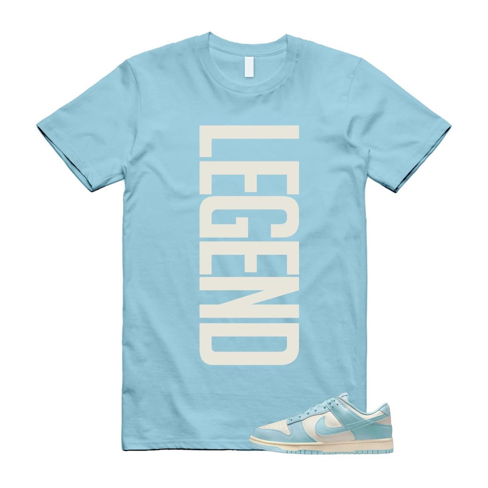 Dunk Glacier Blue Pale Ivory Low T Shirt Match LEGEND HF5441-103 T-Shirt, Sneaker Match Tee