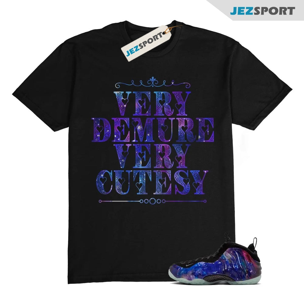 Galaxy Foamposite One Zoom Rookie Obsidian Black Anthracite T-Shirt Match DEM, FQ4303-400 Sneaker Match Tees T-Shirt, Sneaker Match Tee