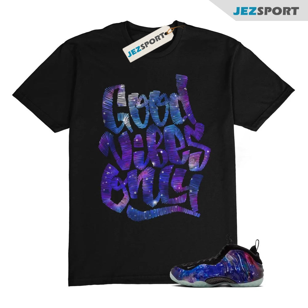 Galaxy Foamposite One Zoom Rookie Obsidian Black Anthracite T-Shirt Match GVO, FQ4303-400 Sneaker Match Tees T-Shirt, Sneaker Match Tee