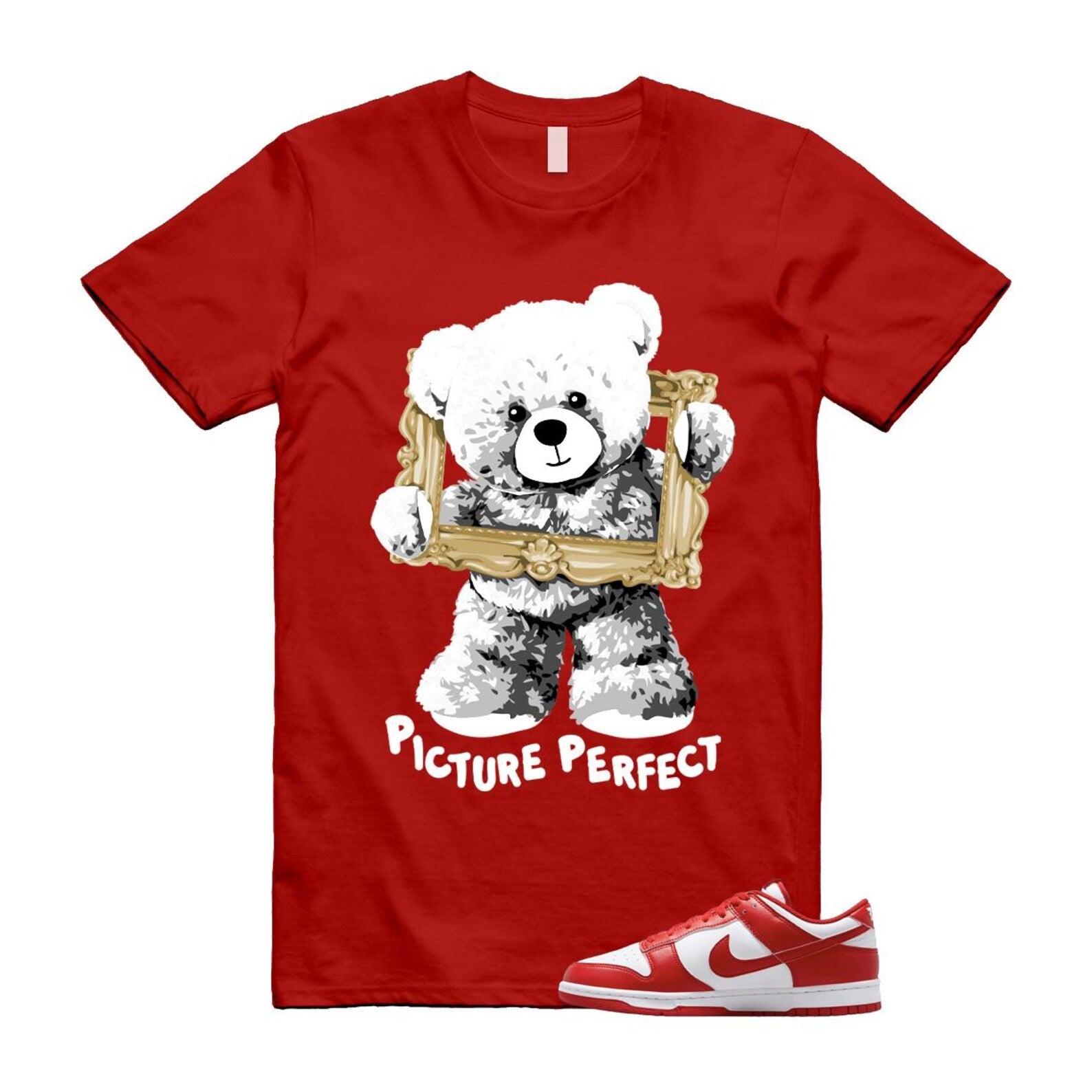 Dunk St Johns University Red White 2025 T Shirt Match PIC CU1727-100 T-Shirt, Sneaker Match Tee