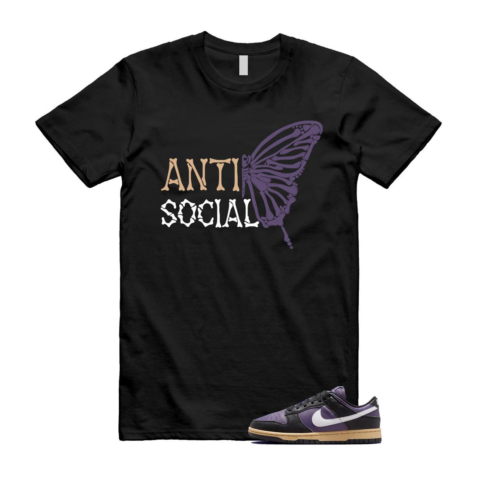 Dunk Dark Raisin Black White Sesame Next Nature T Shirt Match ASB DD1873-500 T-Shirt, Sneaker Match Tee