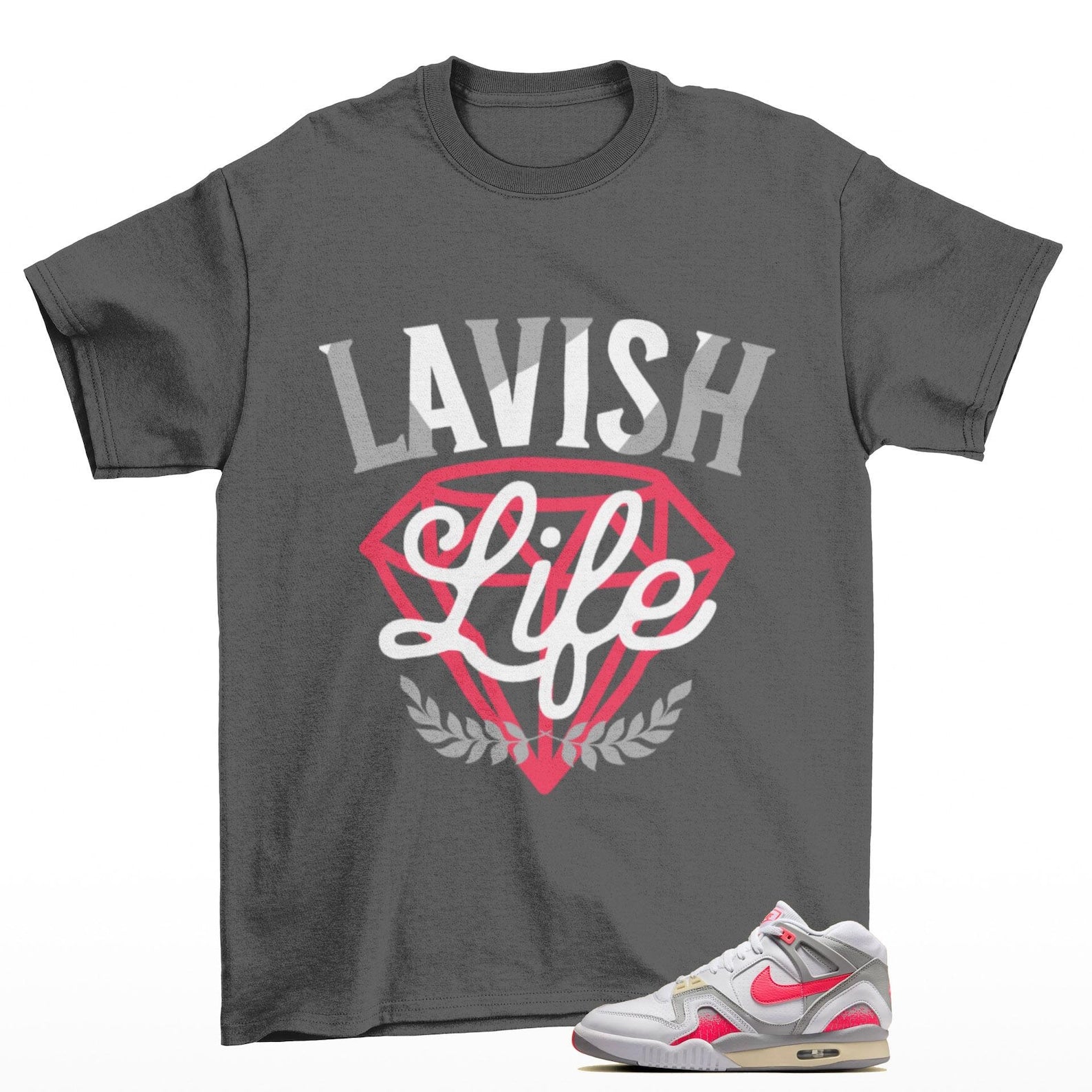 Lavish Sneaker T Shirt to Match Air Tech Challenge Racer Pink, FZ9033-100 T-Shirt, Sneaker Match Tee