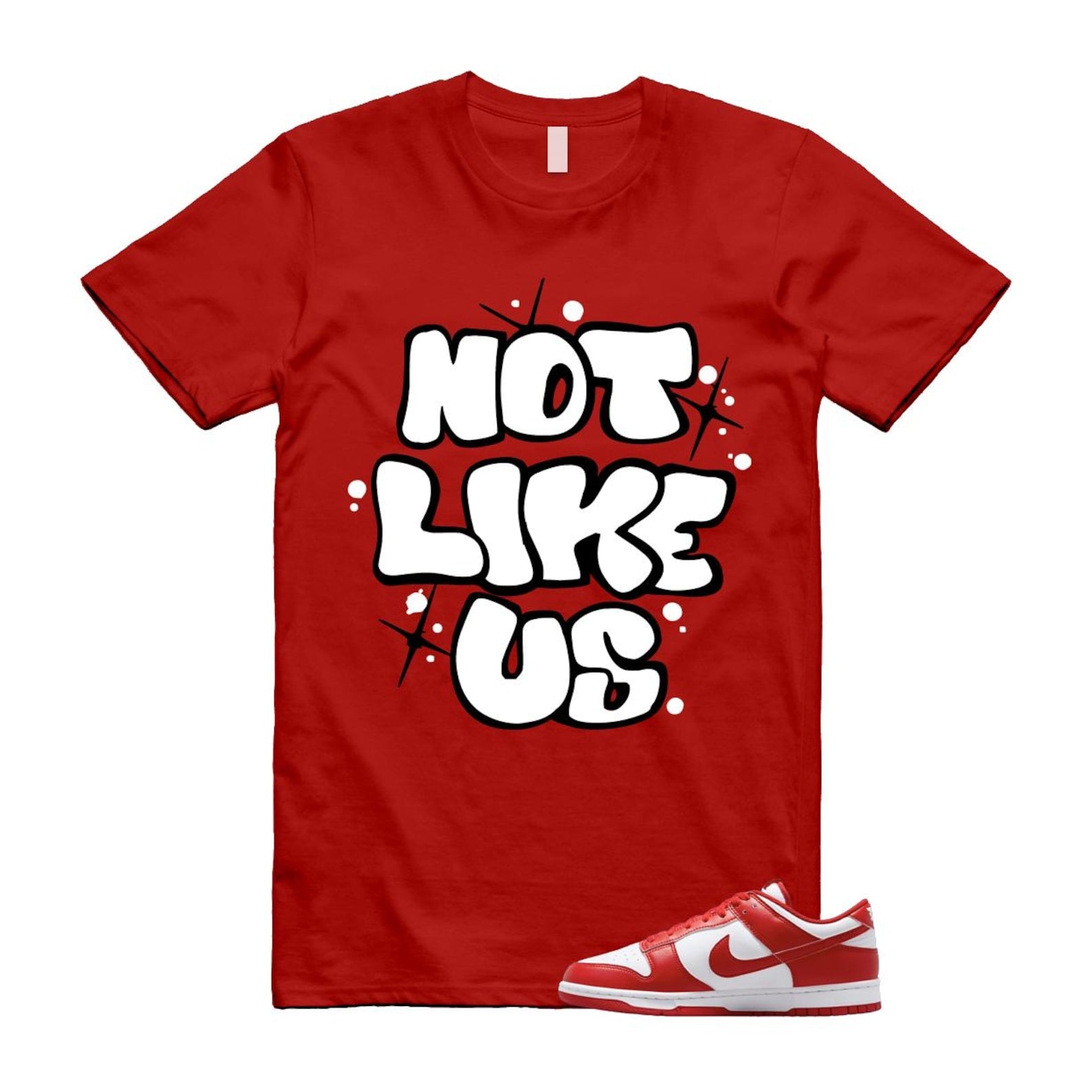 Dunk St Johns University Red White 2025 T Shirt Match NLU CU1727-100 T-Shirt, Sneaker Match Tee