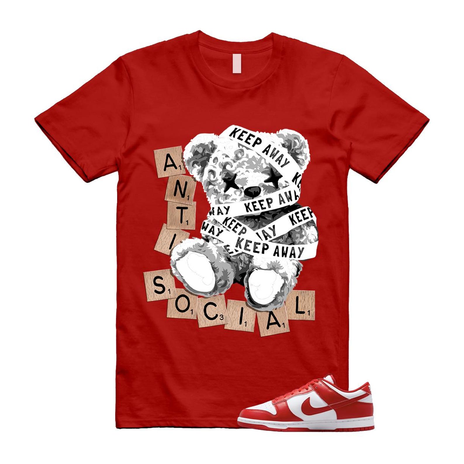 Dunk St Johns University Red White 2025 T Shirt Match ANTI CU1727-100 T-Shirt, Sneaker Match Tee