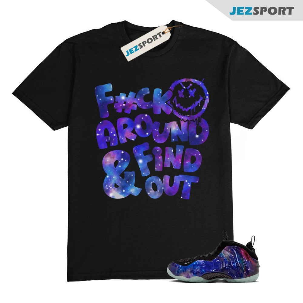 Galaxy Foamposite One Zoom Rookie Obsidian Black Anthracite T-Shirt Match FF, FQ4303-400 Sneaker Match Tees T-Shirt, Sneaker Match Tee