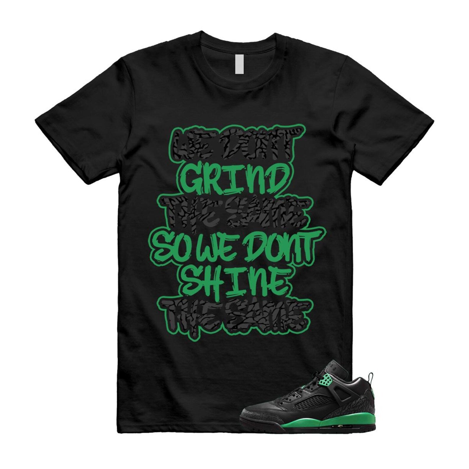 Spizike Pine Green Black Anthracite T Shirt Match GRIND, FQ1759-003 T-Shirt, Sneaker Match Tee