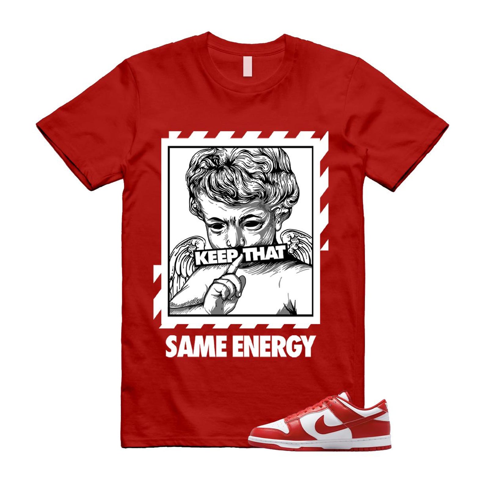 Dunk St Johns University Red White 2025 T Shirt Match ENERGY CU1727-100 T-Shirt, Sneaker Match Tee