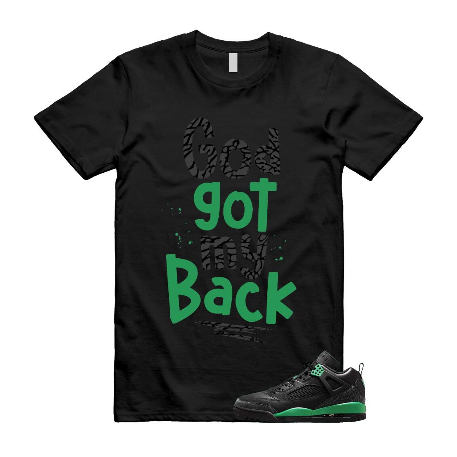 Spizike Pine Green Black Anthracite T Shirt Match GOD, FQ1759-003 T-Shirt, Sneaker Match Tee