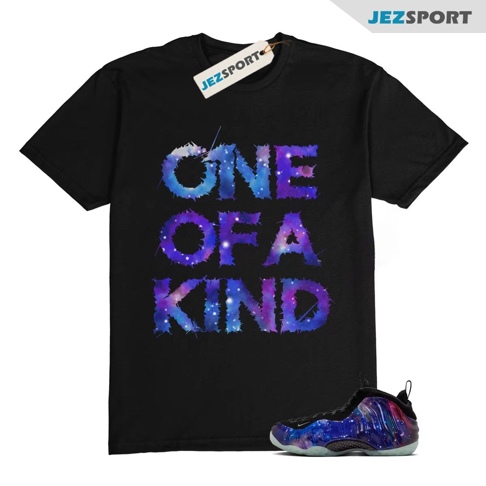Galaxy Foamposite One Zoom Rookie Obsidian Black Anthracite T-Shirt Match 1OAK, FQ4303-400 Sneaker Match Tees T-Shirt, Sneaker Match Tee