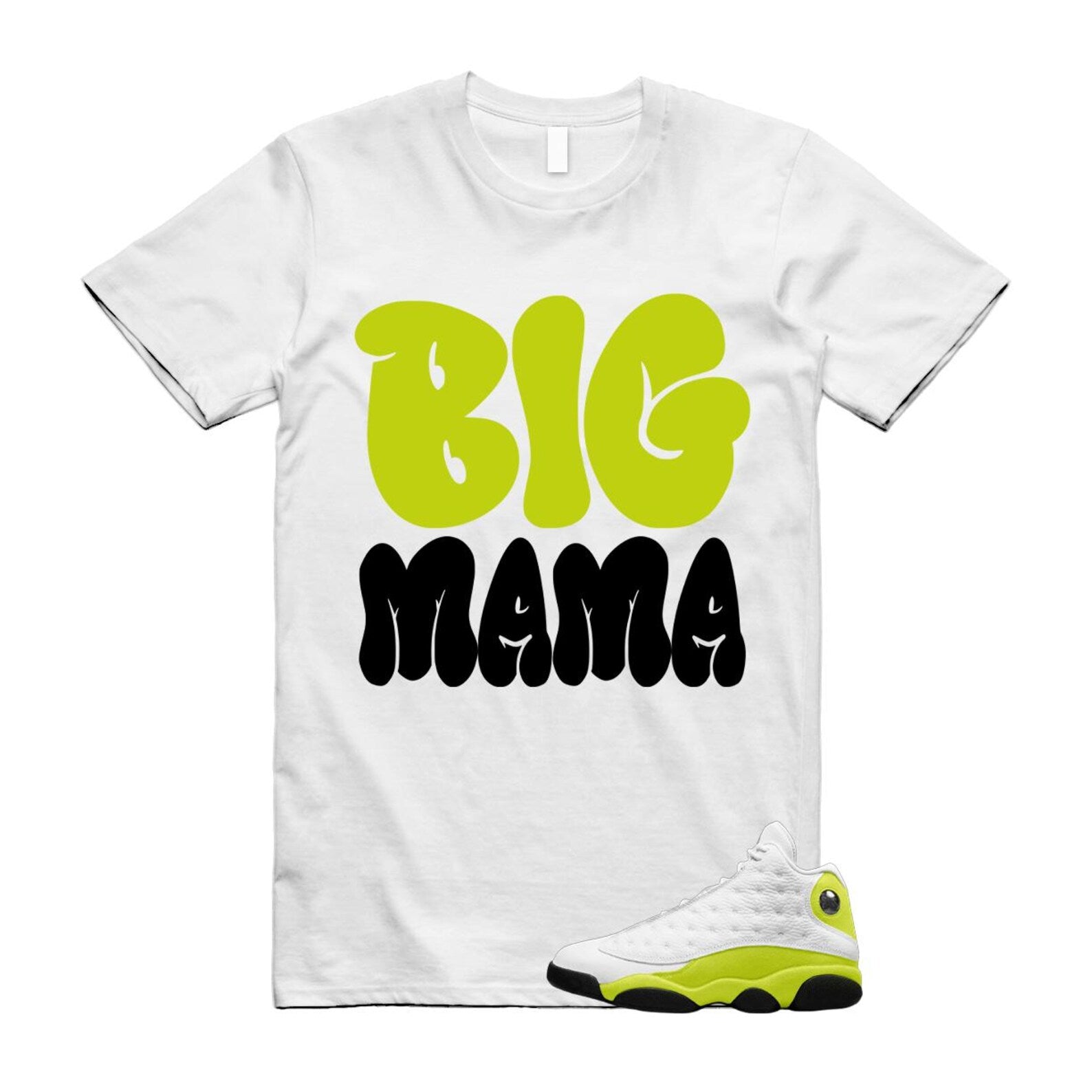 13 Bright Cactus White Black T Shirt Match MAMA, 414571-131 T-Shirt, Sneaker Match Tee