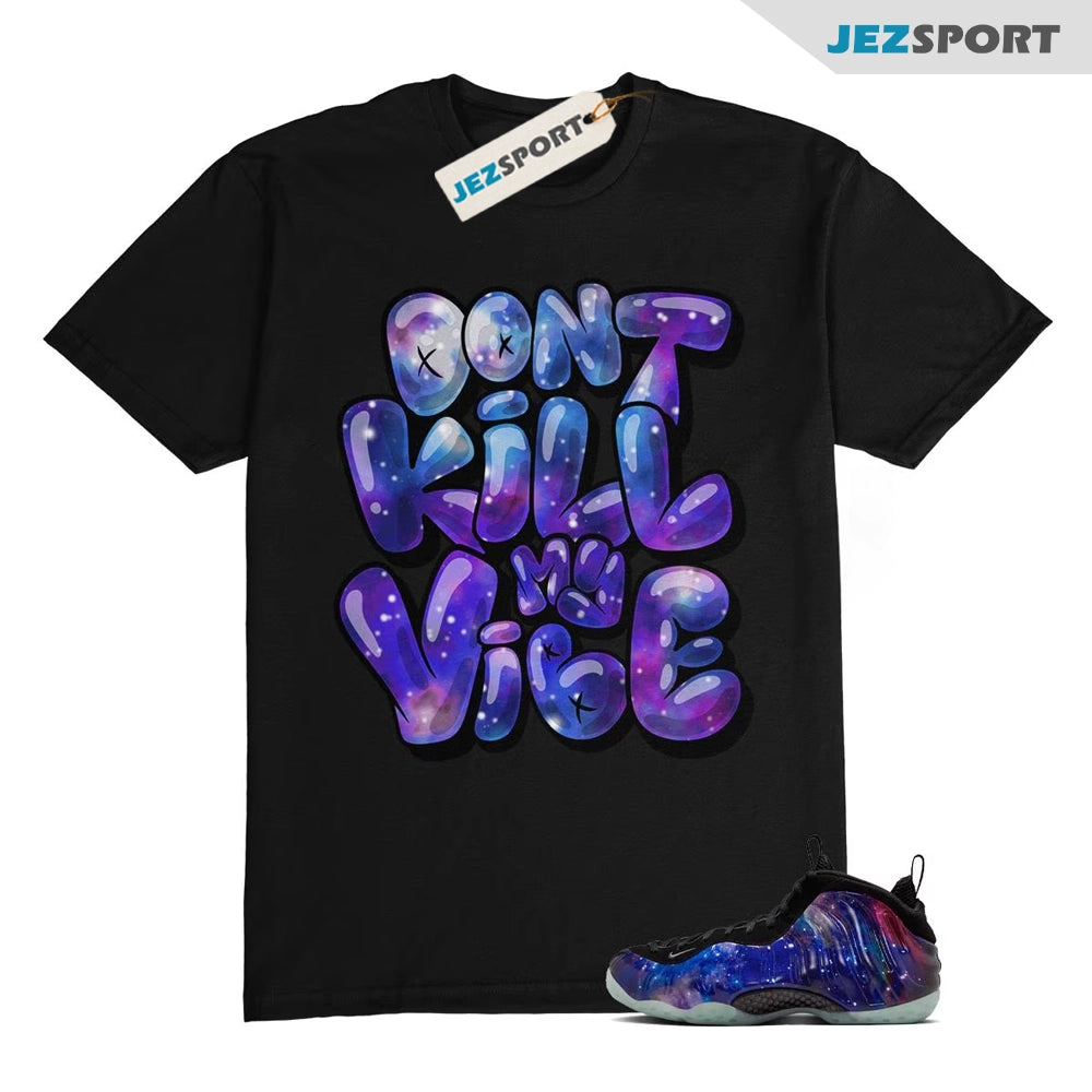 Galaxy Foamposite One Zoom Rookie Obsidian Black Anthracite T-Shirt Match DKMV, FQ4303-400 Sneaker Match Tees T-Shirt, Sneaker Match Tee