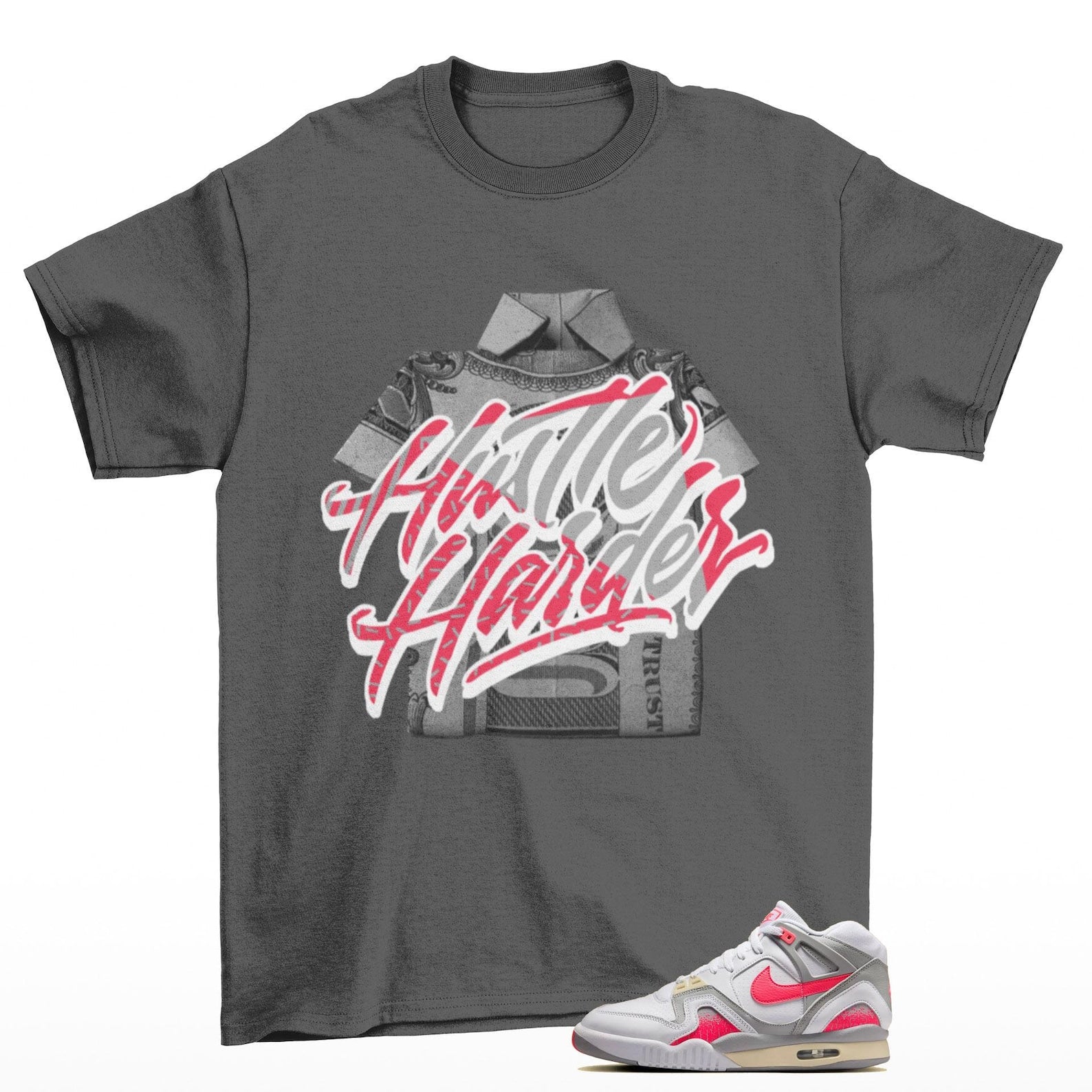 Hustle Sneaker T Shirt to Match Air Tech Challenge Racer Pink, FZ9033-100 T-Shirt, Sneaker Match Tee