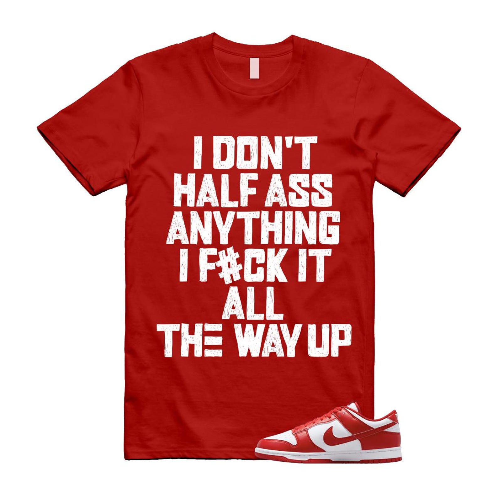Dunk St Johns University Red White 2025 T Shirt Match HALF CU1727-100 T-Shirt, Sneaker Match Tee