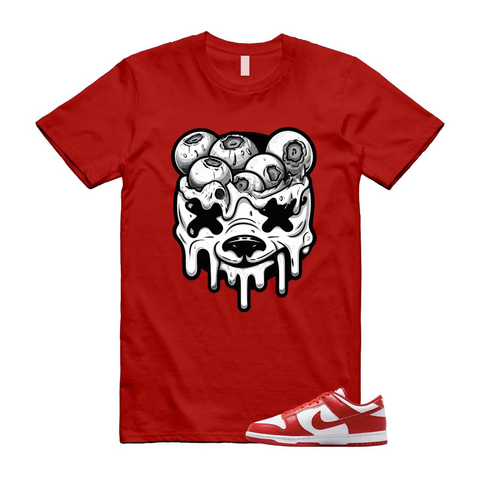 Dunk St Johns University Red White 2025 T Shirt Match DBEAR CU1727-100 T-Shirt, Sneaker Match Tee
