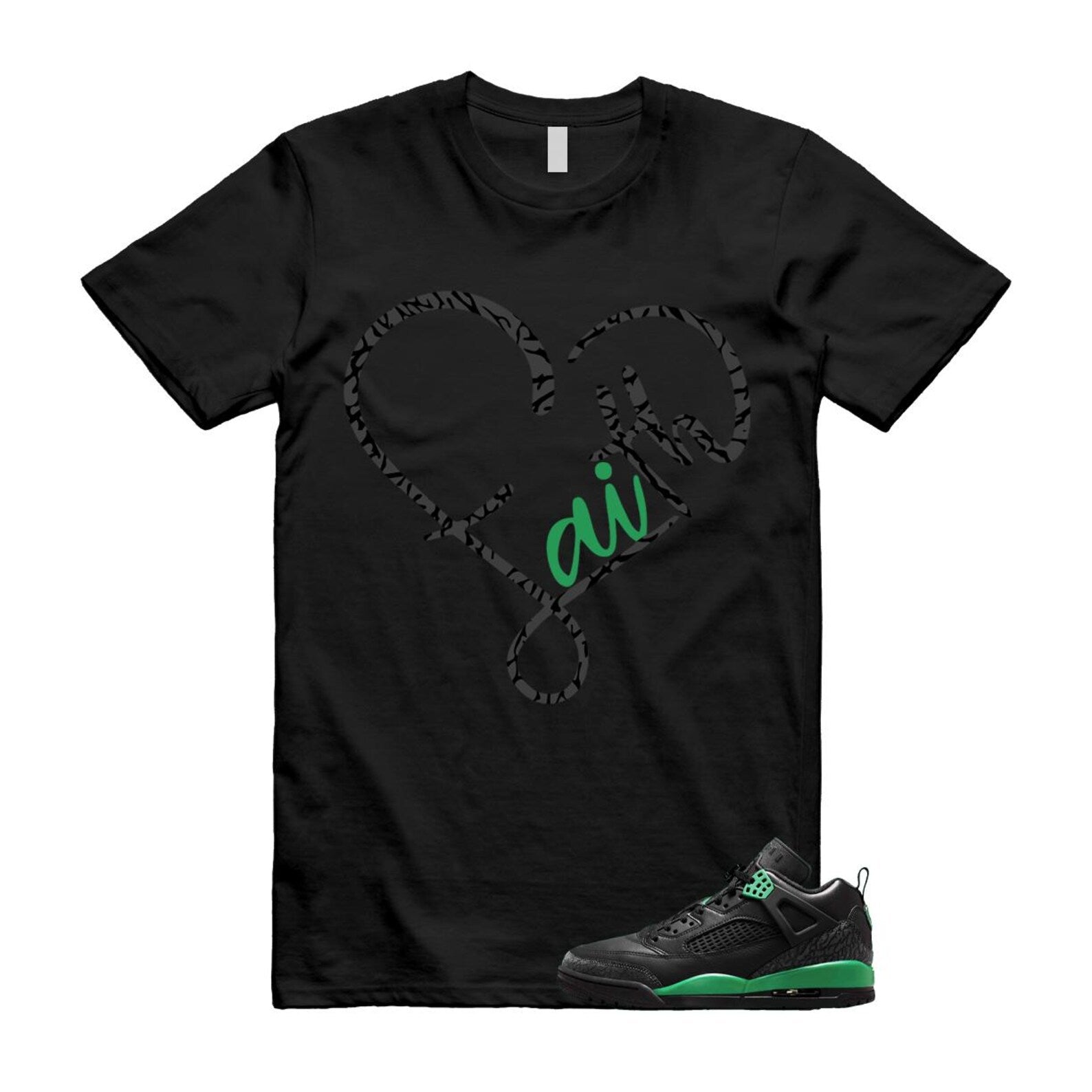 Spizike Pine Green Black Anthracite T Shirt Match FAITH, FQ1759-003 T-Shirt, Sneaker Match Tee