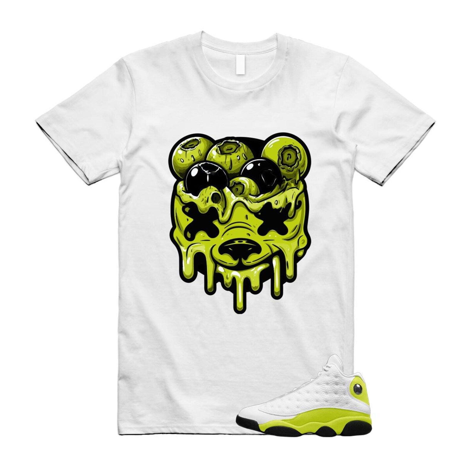 13 Bright Cactus White Black T Shirt Match DBEAR, 414571-131 T-Shirt, Sneaker Match Tee