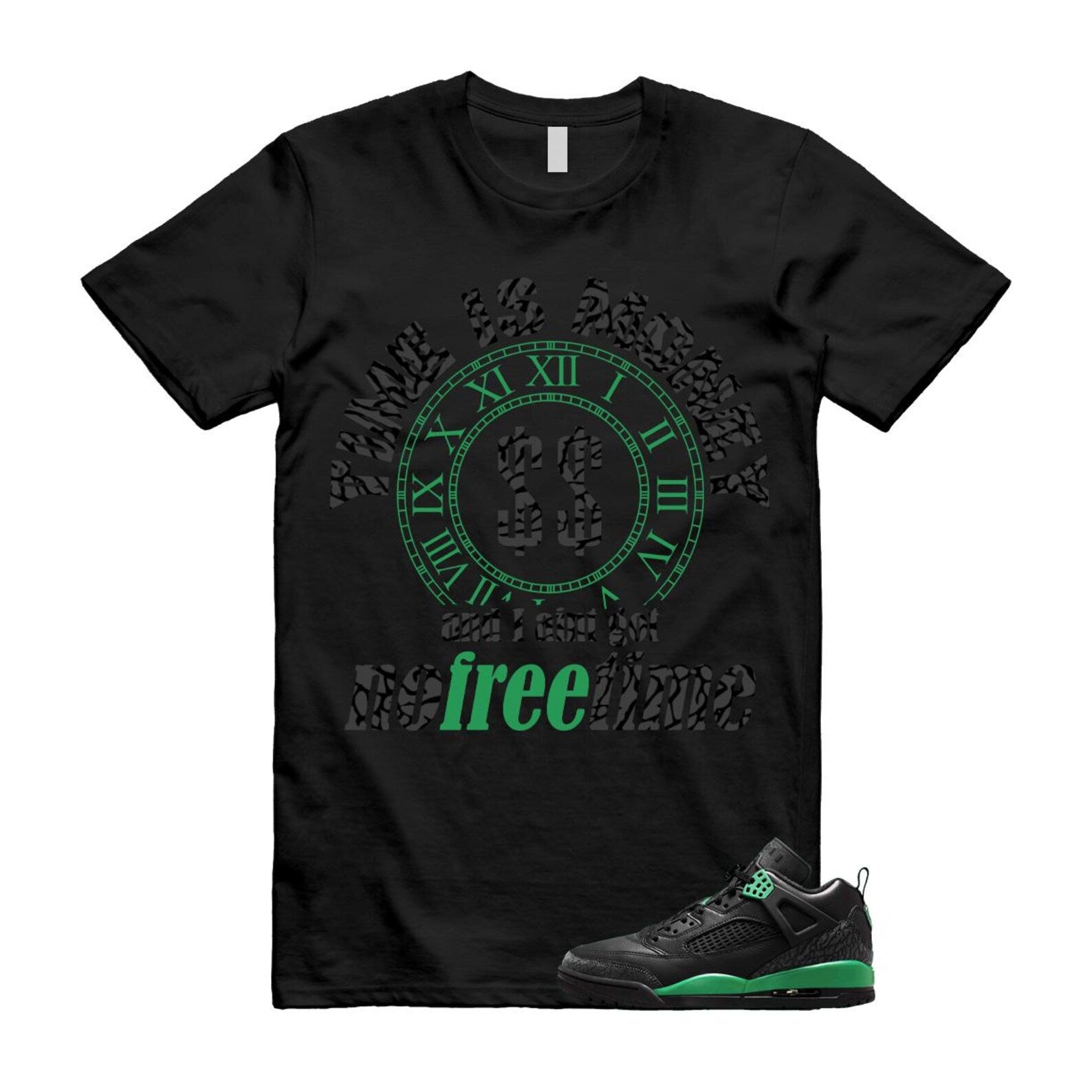 Spizike Pine Green Black Anthracite T Shirt Match FREE, FQ1759-003 T-Shirt, Sneaker Match Tee