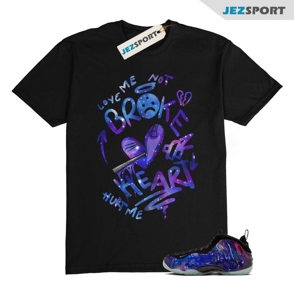 Galaxy Foamposite One Zoom Rookie Obsidian Black Anthracite T-Shirt Match BROKEN, FQ4303-400 Sneaker Match Tees T-Shirt, Sneaker Match Tee