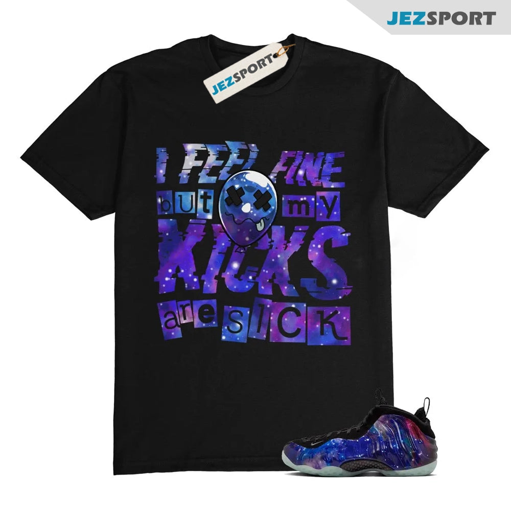 Galaxy Foamposite One Zoom Rookie Obsidian Black Anthracite T-Shirt Match SICK, FQ4303-400 Sneaker Match Tees T-Shirt, Sneaker Match Tee