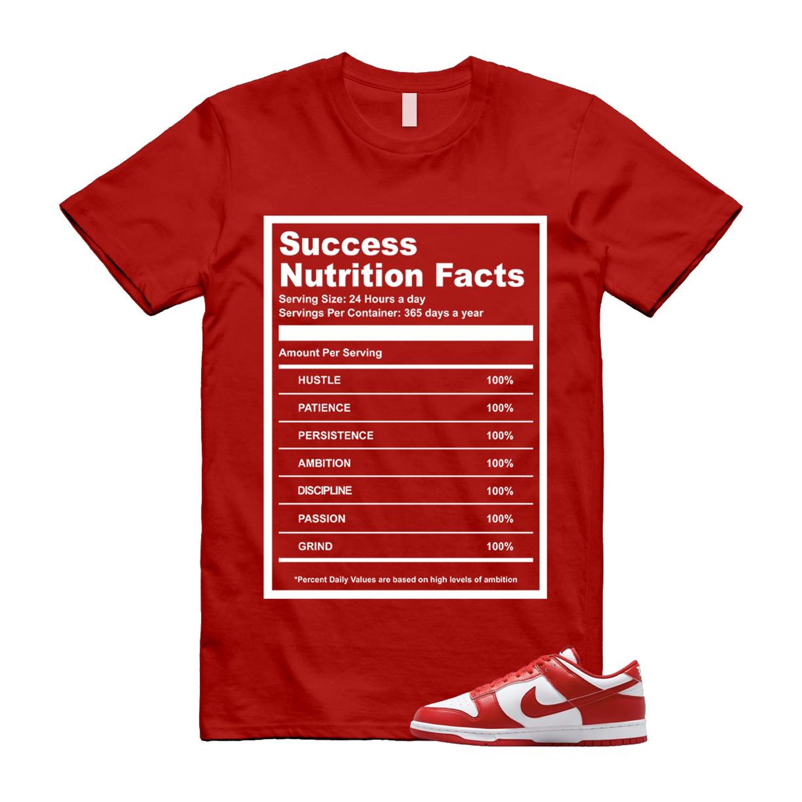 Dunk St Johns University Red White 2025 T Shirt Match SUCC CU1727-100 T-Shirt, Sneaker Match Tee