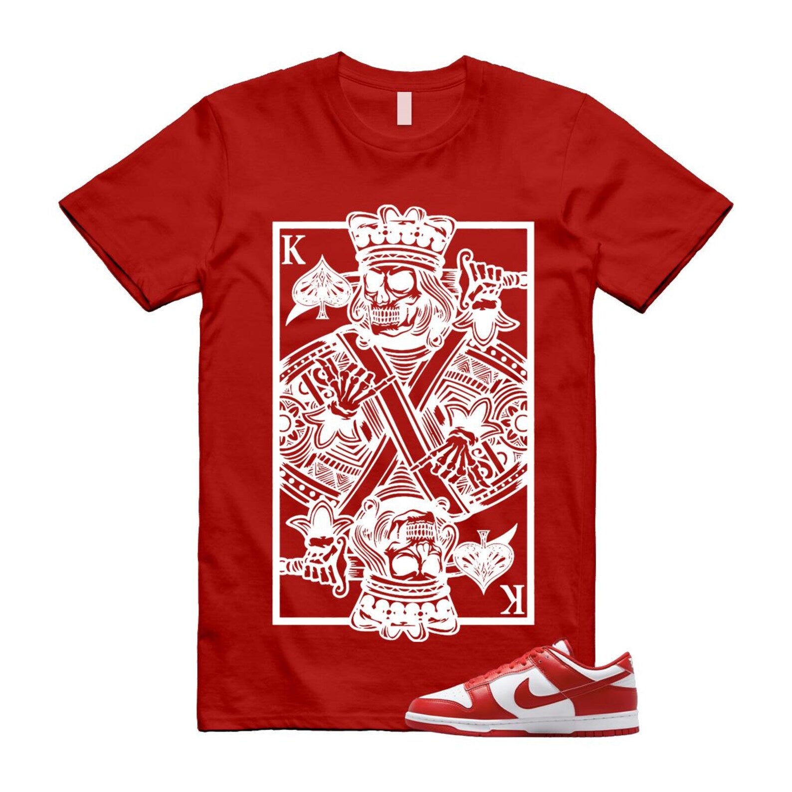 Dunk St Johns University Red White 2025 T Shirt Match KC CU1727-100 T-Shirt, Sneaker Match Tee