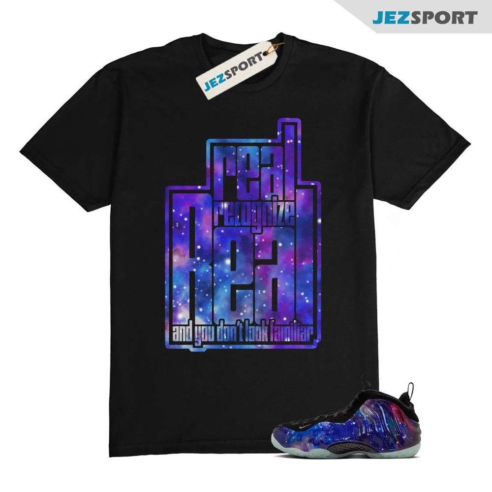 Galaxy Foamposite One Zoom Rookie Obsidian Black Anthracite T-Shirt Match RRR, FQ4303-400 Sneaker Match Tees T-Shirt, Sneaker Match Tee
