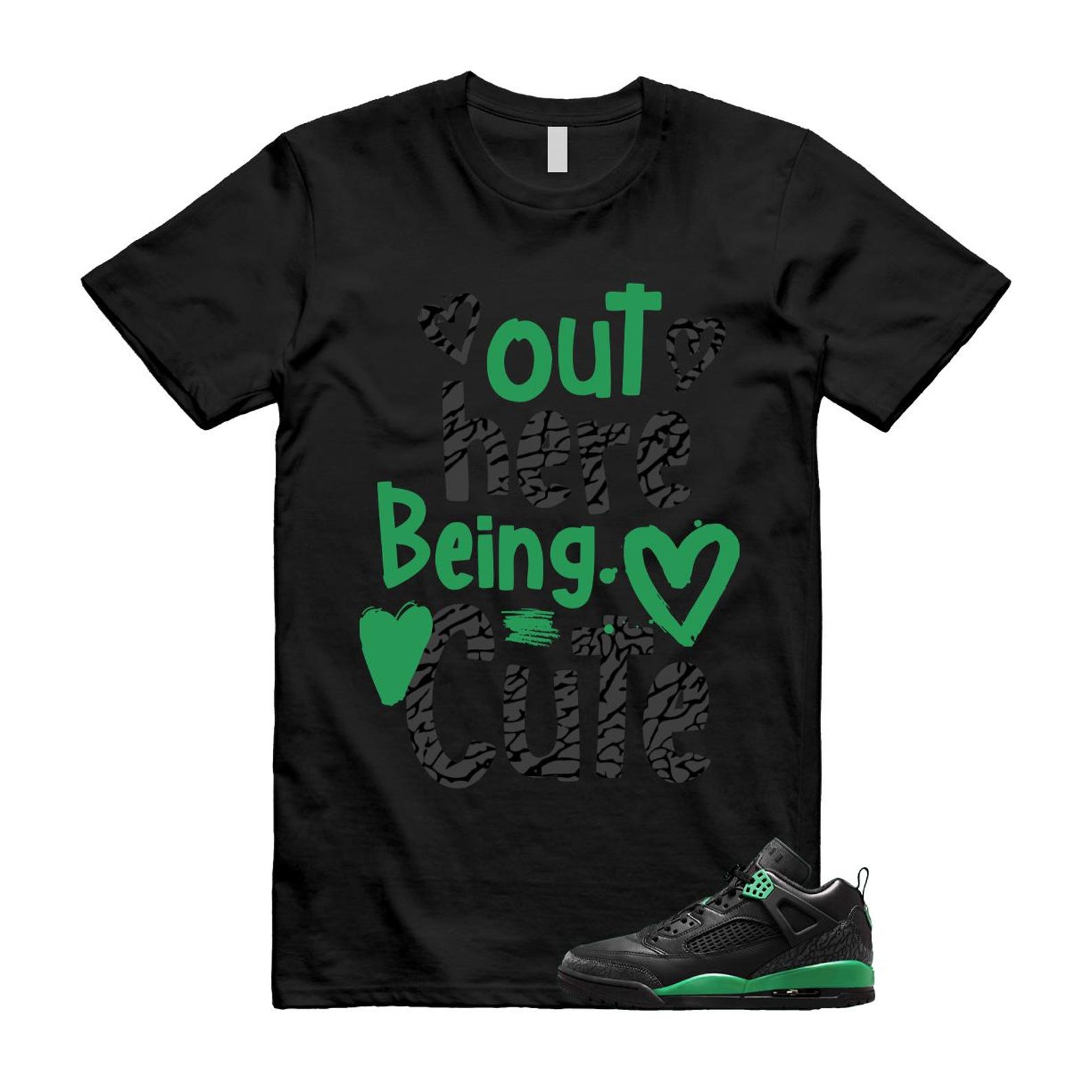 Spizike Pine Green Black Anthracite T Shirt Match C2, FQ1759-003 T-Shirt, Sneaker Match Tee